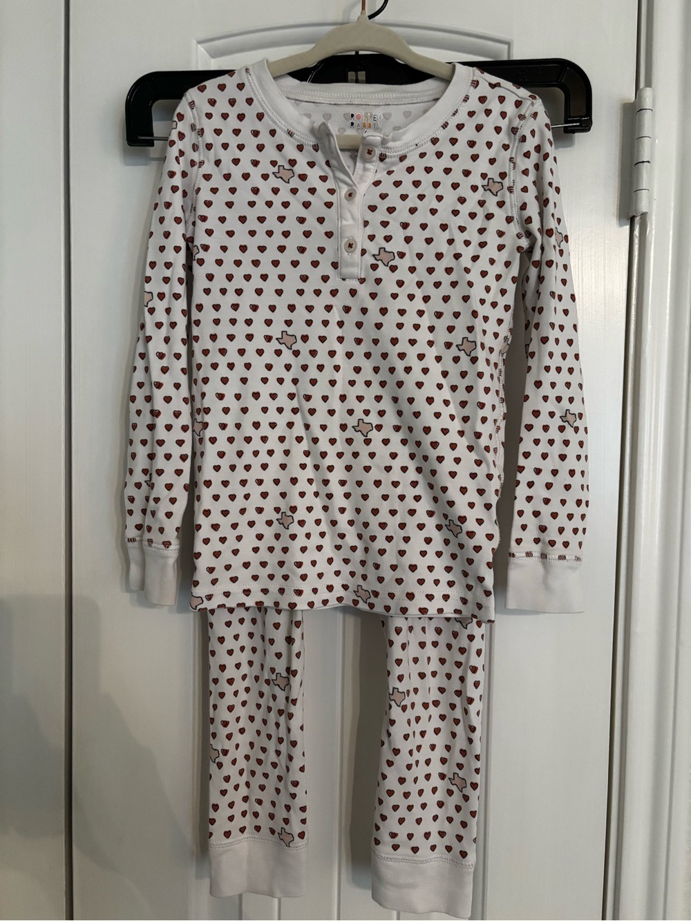 ROLLER RABBIT LIMITED EDITION 🧡 TEXAS HEARTS Pajamas. Size 6.